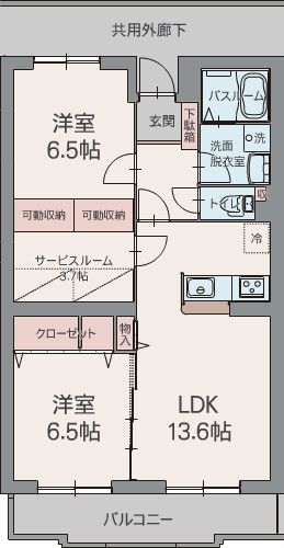パラッツォ トガリーゼ 203号賃料 9.50万円共益費:6,200 円